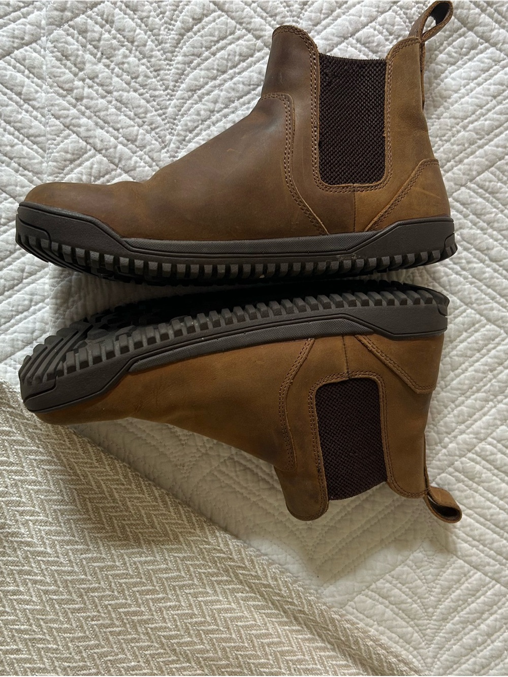 Xero Shoes Barefoot Brown Chelsea Ankle Boots with Elastic Side Panels